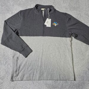 tasc Performance Mens L Venture Fleece 1/2 Zip Gray Colorblock Pullover TM750H